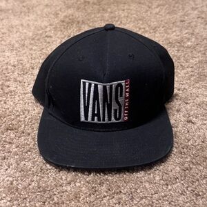 Vans Off The Wall Snapback Hat Cap Adult Black Adjustable Logo
